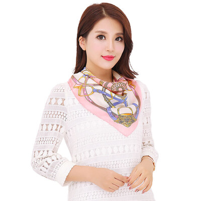 

Jingdong supermarket one meter painting yarn yimihuasha No 24 silk silk crepe satin small square scarf professional women