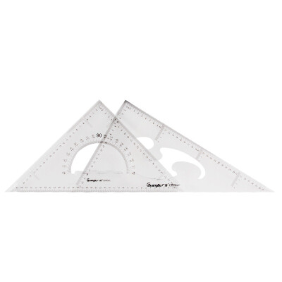 

Guang Guang (GuangBo) 2 installed 40CM right angle triangular ruler + isosceles triangle board content angle device stationery CB5640