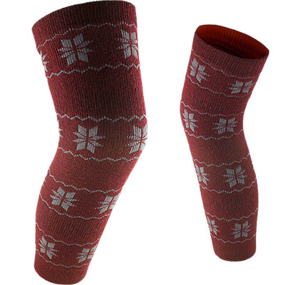 

Heng Yuanxiang sheep wool knees thickening thicker warm joints to send their parents elders a pair of wine red