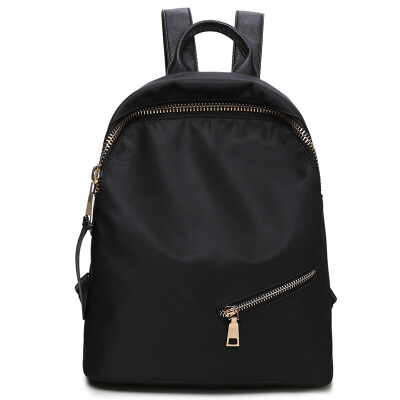 

Fragrant children XIASUAR ladies shoulder bag simple new nylon backpack college wind bag shoulder bag female 660 zipper black