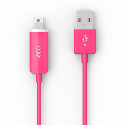 

QIC LS10-MR Apple Lightning to USB light charging data cable 1 m rose red