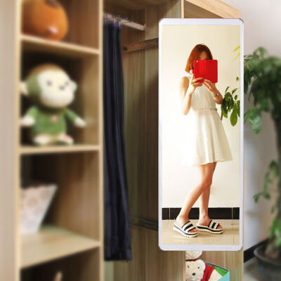 

New Yuechang Hui wardrobe mirror push-pull mirror telescopic mirror rotating dress mirror body folding test mirror 100 40 white wood grain XYJ-B01