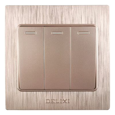 

Delixi DELIXI switch socket panel three open single pull drawing purple series
