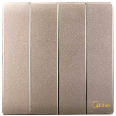 

Midea (Midea) switch panel four open four single control ya gold 86 no border