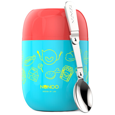 

[супермаркет] NONOO Jingdong нержавеющей стали тепловой горшок тушеного горшок тлеющей изоляция каша баррель Чашка 460ml светло-синие продовольственные товары