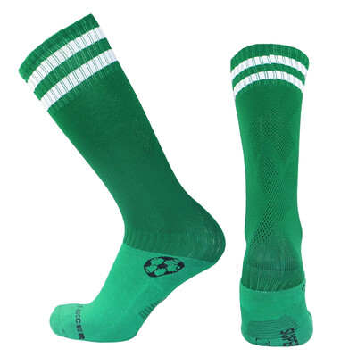 

Star Square Square Soccer Socks Men&Girls Socks Children Teenagers Towel Bottom Sports Socks Green 002G