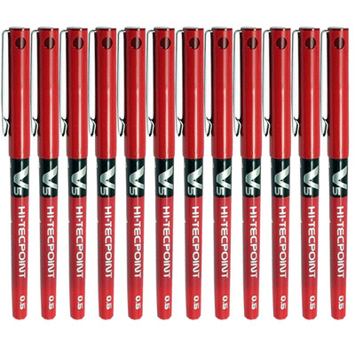 

PILOT BX-V5 ballpoint pen gel pen sign pen capillary system 05mm red 12 pcs
