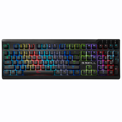 

ось черного чая G.Skill (G.SKILL) Ripjaws KM570 MX полная подсветка механических клавиатуры Cherry MX