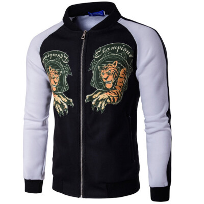 

Men's Baseball Tiger Printing Coat