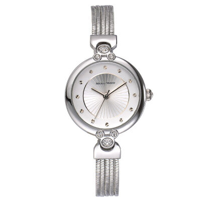 

Disney watch zinc alloy case steel strap strap simple fashion dial silver white quartz watch MK-11015W1