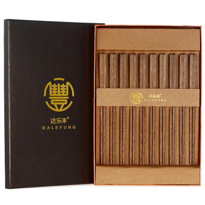 

D&39Alefeng no paint chicken wings wood Chinese chopsticks wood chopsticks gift set 20 pairs KZD006