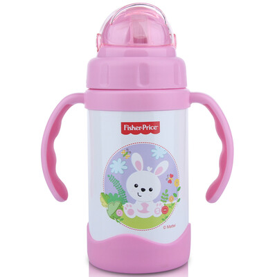 

Fisher-Price insulation Cup 300ML stainless steel children's straw cup FP-8602A