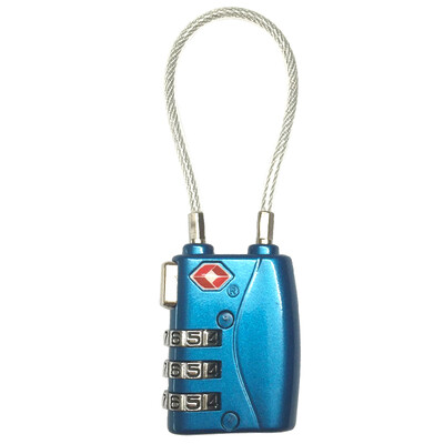 

Xinqin customs code lock travel trolley TSA wire padlock blue
