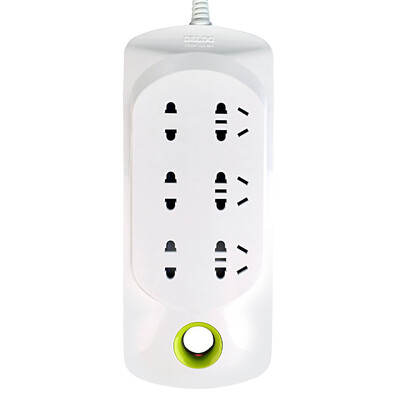 

Gift version Delixi DELIXI CD98E-GK3X3Z18 3-bit 5-hole 3 bit 2-hole socket with switch 18 m row plug wiring board plug board