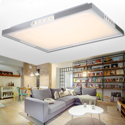 

NVC) Ceiling light Living room lights Bedroom lights led lamps modern simple fashion crystal light rectangular monochromatic light (72W 6500K