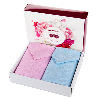 

bamboo of the towel home textiles bamboo fiber soft red wedding towel 2 gift box big red 120g / Article 34