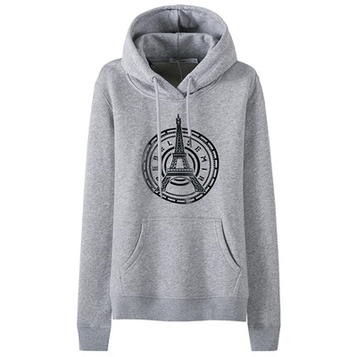 

Semir sweater 2016 winter new lady casual hooded iron tower long-sleeved T-shirt 12416160002 in the flower gray S