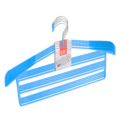 

Jingdong supermarket] excellent ho anti-skid multi-functional pants hanger drying racks 5 fitted with blue YH-6023