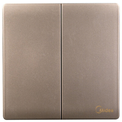 

Midea (Midea) switch panel open two open double control ya gold 86 no border