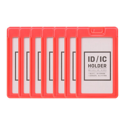 

Deli 33382 Slide card holder work permit employee card vertical 6 loaded red