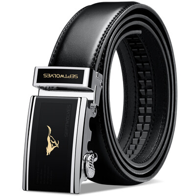 

Seven Wolves Men Belt Automatic Button Belt Business Casual Youth Trousers 7A213234000 Black
