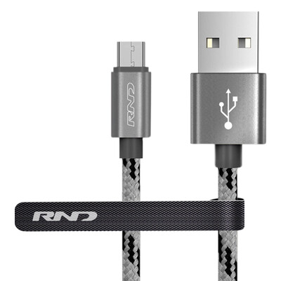 

RND Эндрюс Кабель для передачи данных Micro USB Телефон Зарядное устройство Шнур питания 1 м Серый Поддержка Huawei / Millet / oppo / vivo / Samsung / Meizu