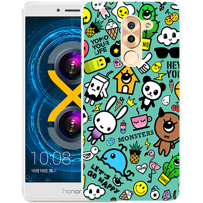

YOMO Huawei славы играть 6X мобильный телефон чехол / мобильный телефон защиты устанавливает Huawei славы 6X телефон раковина тиснением текстура жесткой оболочки серии монстр граффити