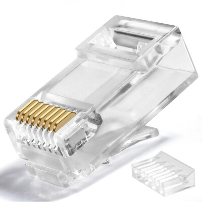 

CNCOB CN-C6E5A-2D Six types of single-row two-piece network crystal head 8P8C RJ45 Gigabit cable connector Unshielded (50 pcs / bag