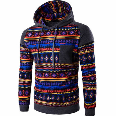 

Men's Casual Cotton Pullover Printed Sweatshirt Hoodie