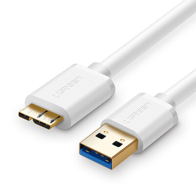 

Green Union Samsung note3 s5 data cable charging line mobile hard disk data cable Micro USB30 mobile phone charger cable connection 025 m 30694 white