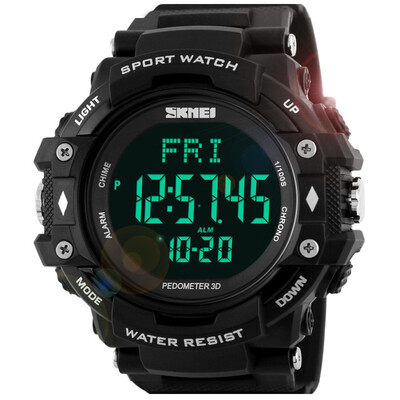 

Moment beauty skmei watch men's sports meter meter step heart rate student outdoor electronic watch 1180 black