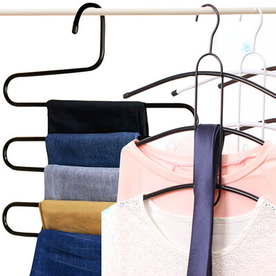 

QINGWEI iron clothes hanger 4 pieces in oneS-shape2fishbone shape2