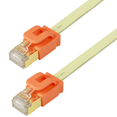

(PowerSync) CAT7-GFIMG14 seven types of cable 1 meter Gigabit flat cable shield gold-plated copper cable lemon yellow