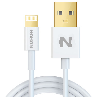 

Nexi gold-plated fast charge Apple 876 data cable 1 meter white mobile phone charger line power cord iPhone5 6s 7 Plus 8 X new iPad Air Mini