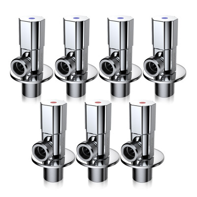 

MICOE) -F9901 full copper body angle valve 7 sets of 4 cold 3 hot 4 sub-interface hot and cold angle valve universal seal valve inlet valve set