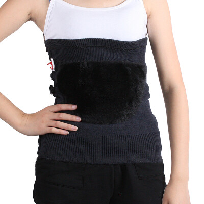 

Antarctic (Nanjiren) plus cashmere wool waist waist warm waist prominent general care stomach men and women general (black cashmere)