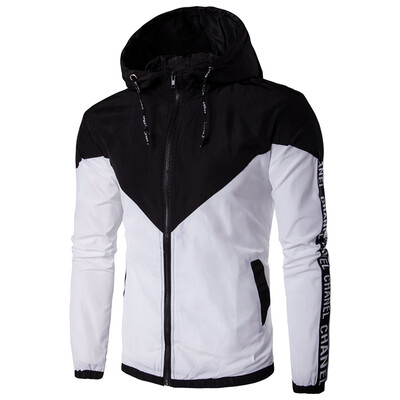 

Men Leisure Color Splicing Sport Hoodie Coats