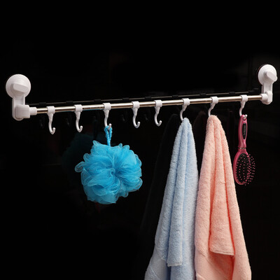 

Three thousand feet strong vacuum suction cup towel rack multi-functional eight hooks bearing 10kg 7500