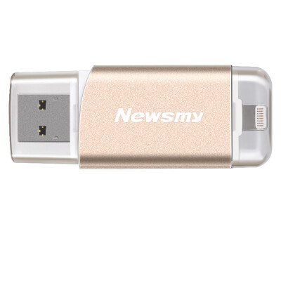 

Newsmy i-M06 c официальным признанием MFi USB 3.0 флешка для iPhone (Металл лимитированная версия,Tuhao золотой, 32G)