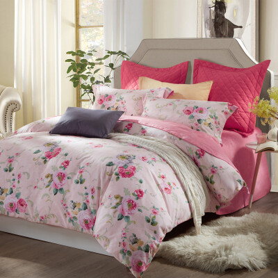 

BoYing Home Textiles BEYOND Bedding Double Thickening Cotton Warm Quilt Cotton Wooled Bed Sheets Four-piece - Flower Mantelum 180cm