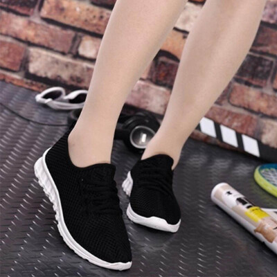 

2016 Womens Spring Summer Fashion New Breathable Sneaker Casual Flat Light Running Sport Shoes Mesh Platform Shoes