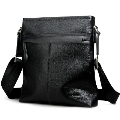 

Bo men bag shoulder bag leather Messenger bag leisure wild men bag black 711-002523