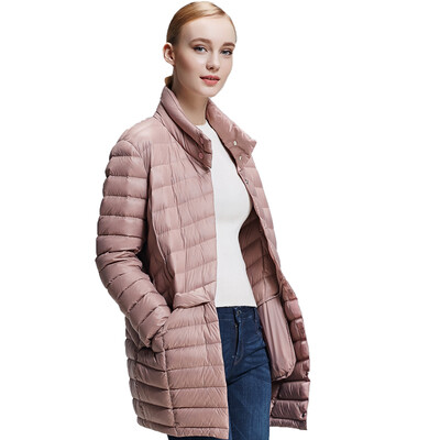 

Pierre cardin pierre cardin 23C3621 female models fashion collar collar long section Slim down jacket pink  165