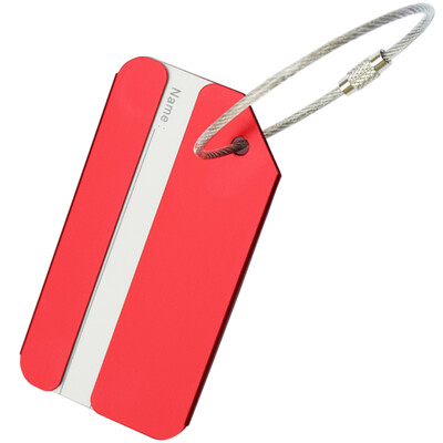 

Xinqin Luggage Tag Metal Luggage Tag Black Silver Travel Accessories