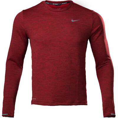 

Nike Мужская круглая шея длинный рукав дышащая спортивная майка 807454-657 красный M
