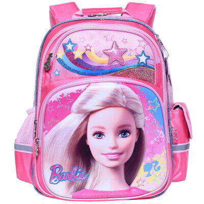 

Barbie Children's Bag Primary School Student's Notebook Women's Simple Cartoon Bag 1 to 4 Grade Backpack BB8112B Pink Purple