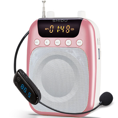 

Ten degrees ShiDu SD-S318 UHF wireless loudspeaker teaching dedicated high-power portable small bee loudspeaker speaker digital play small speakers rose gold