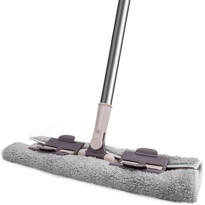

Green source smart cleaning flat mop wood floor tile home push flat mop clip towel absorbent mop head rod rotatable mop