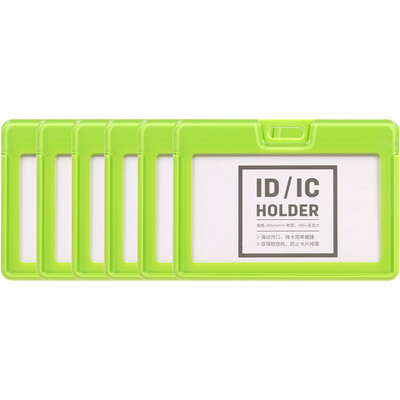 

Deli) 33381 Slide card holder / work permit / employee card horizontal six loaded white