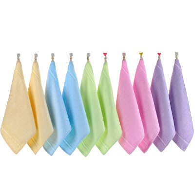 

Bamboo flower towel home textiles bamboo fiber pure silk satin baby to Jane small square 10 powder yellow blue green